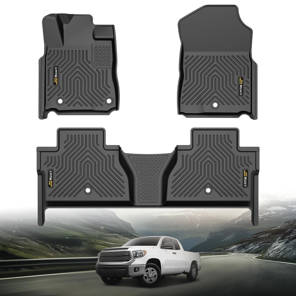 Set of 2 All Weather TPE Floor Mats for Toyota Tundra CrewMax