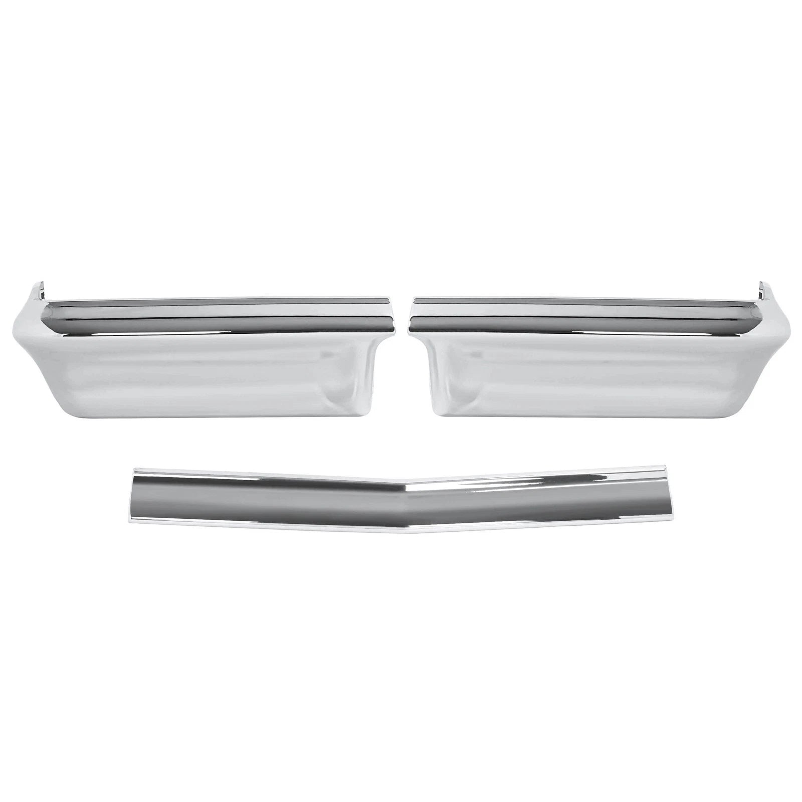 Set of 2 Chrome Bumper Panels for Chevy Impala (1962–1963)