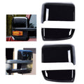 Set of 4 Tow Mirror Cap Covers for Chevy Silverado GMC Sierra (2014–2019) Glossy Black