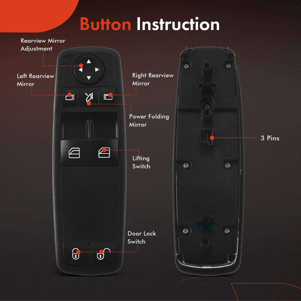 Power Window Switch for Mercedes-Benz A180 A160 (2013-2015)