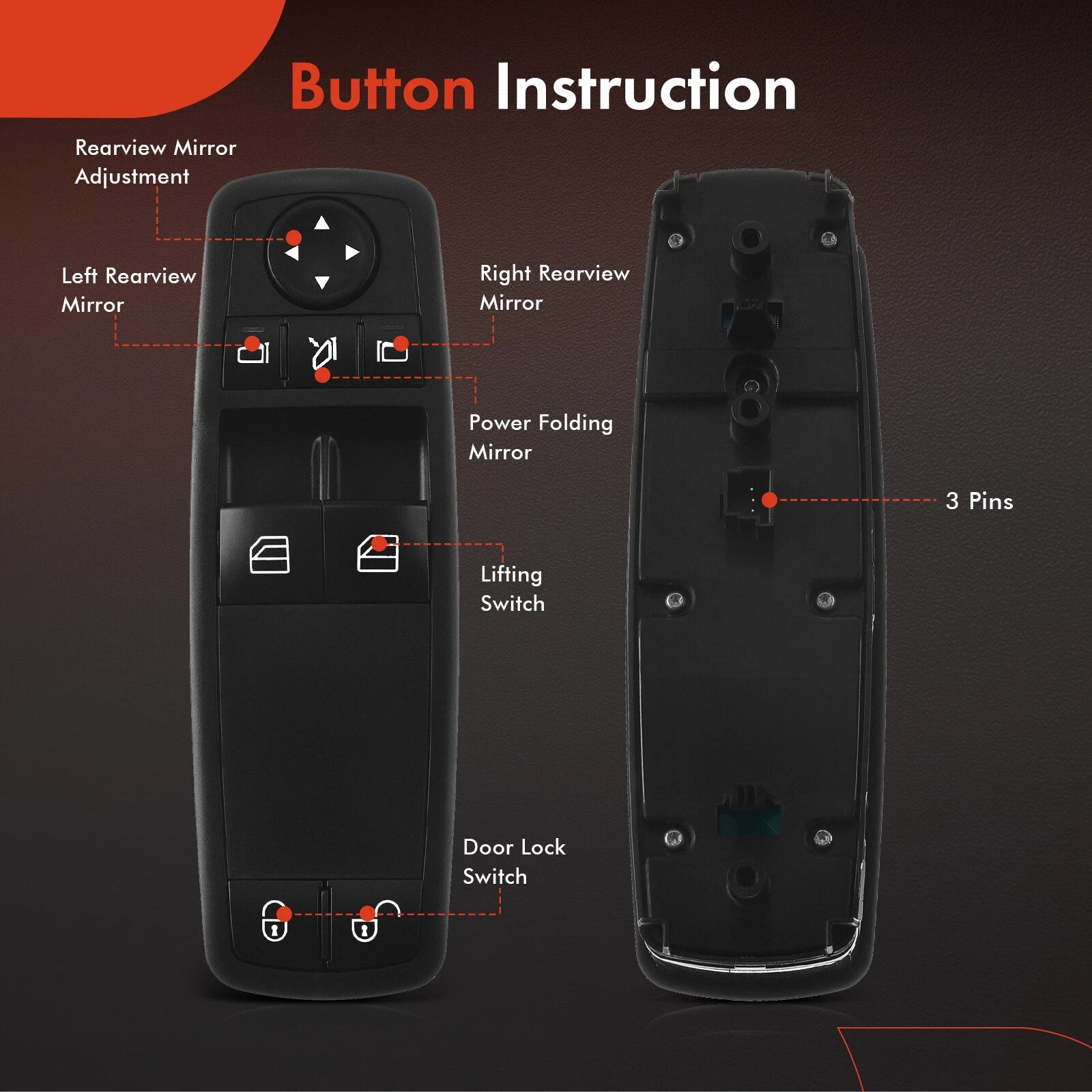 Power Window Switch for Mercedes-Benz A180 A160 (2013-2015)