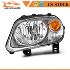 Headlight Assembly Pair for Chevy HHR (2006-2011) Chrome Housing Clear Lens