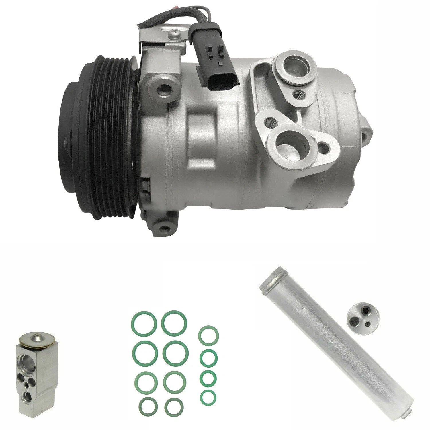 AC Compressor Kit Replacement for Jeep Wrangler 3.8L JK (2007–2018)