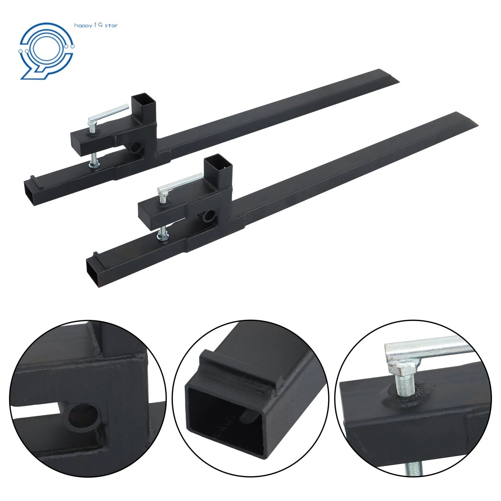 60" Clamp on Pallet Forks for Heavy Duty Quick Attach Buckets (2000 lbs)