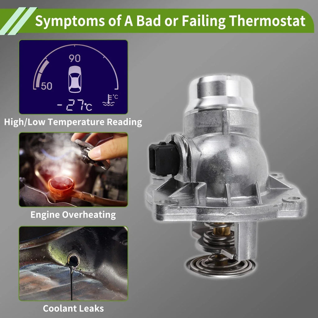 Engine Coolant Thermostat Housing Assembly for BMW E39 540i E38 740i 740iL E53