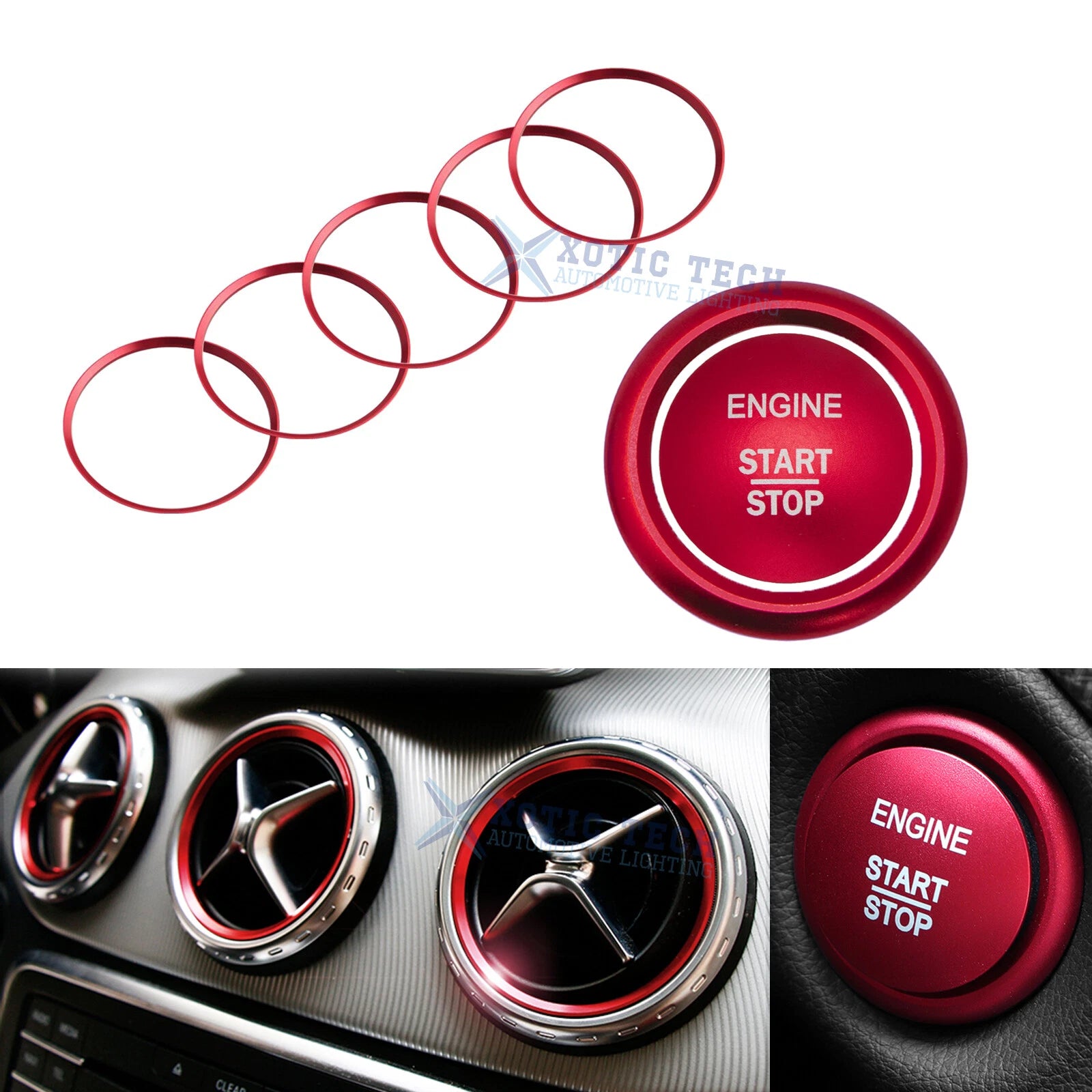 Engine Start Button Cover for Mercedes-Benz CLA GLA A B Class (2013–2024)