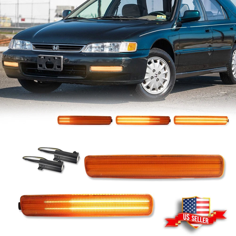 2X Sequential Amber LED Signal Lights for Honda Accord (1996–1997)