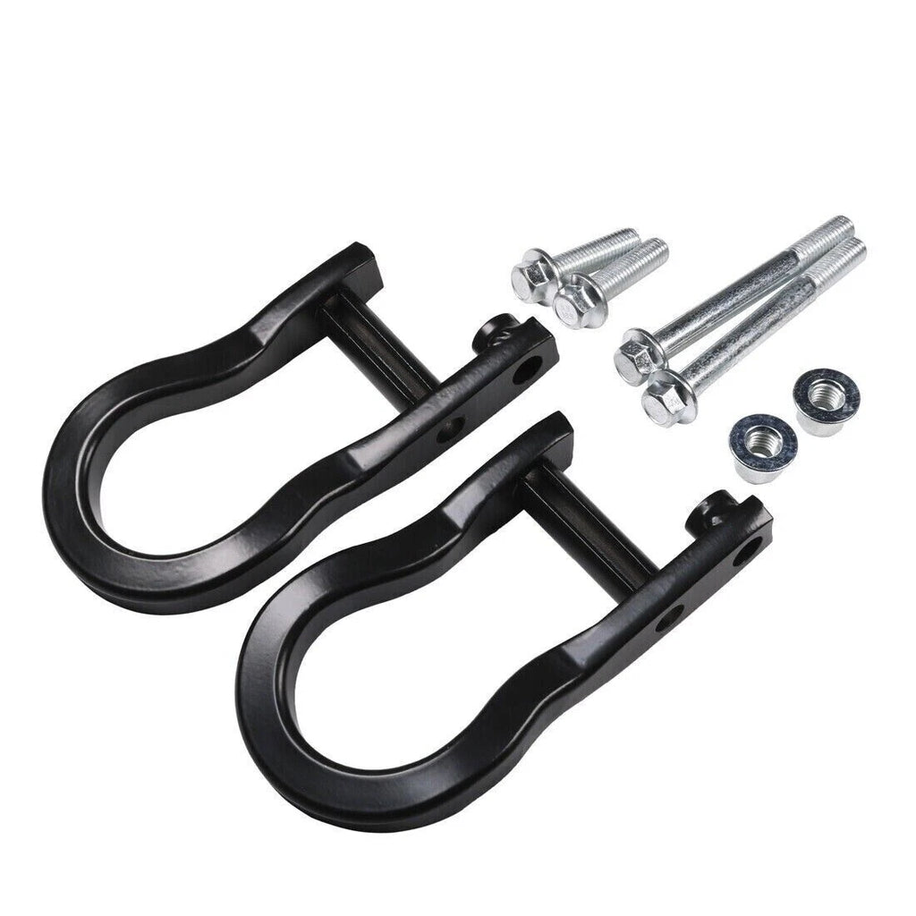 2Pcs Black Tow Hooks for Chevrolet GMC Silverado Sierra 1500 (2007–2019) 84072463