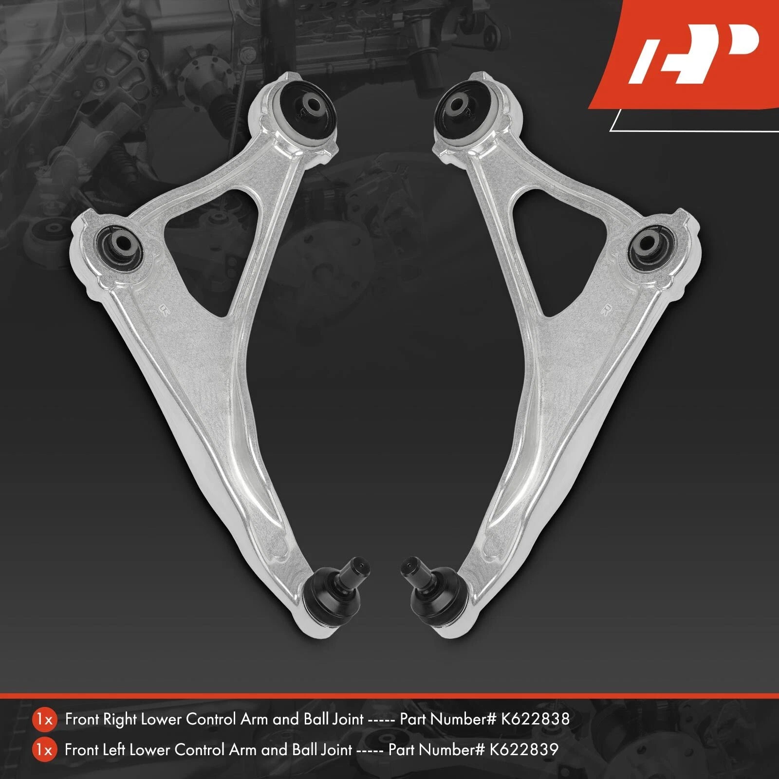 2X Front Lower Control Arm & Ball Joint for Nissan Altima (2015-2018)