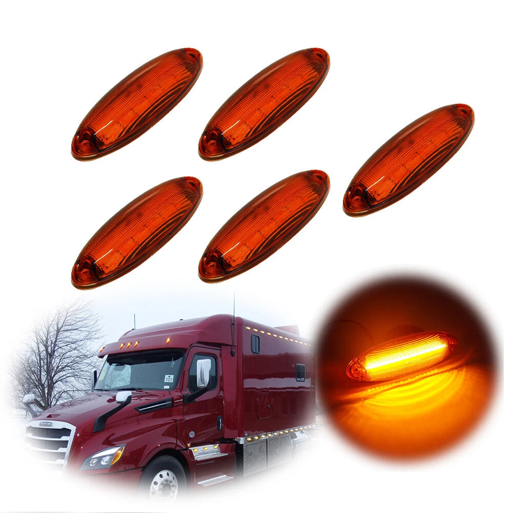 Set of 5 LED Roof Clearance Marker Lights for Freightliner Cascadia