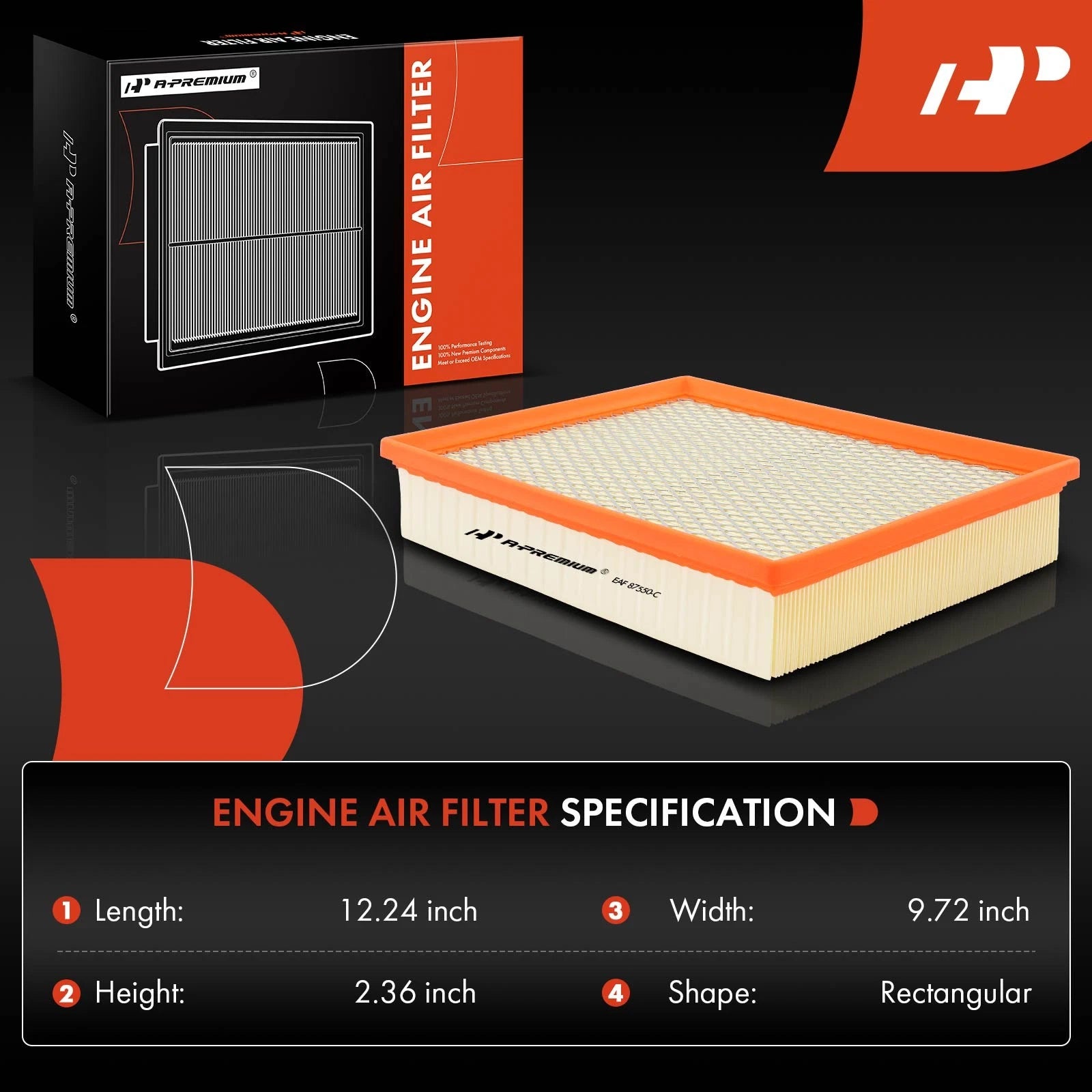 Engine Air Filter for Chevy Silverado 1500 GMC Sierra 1500 (1999â2018)