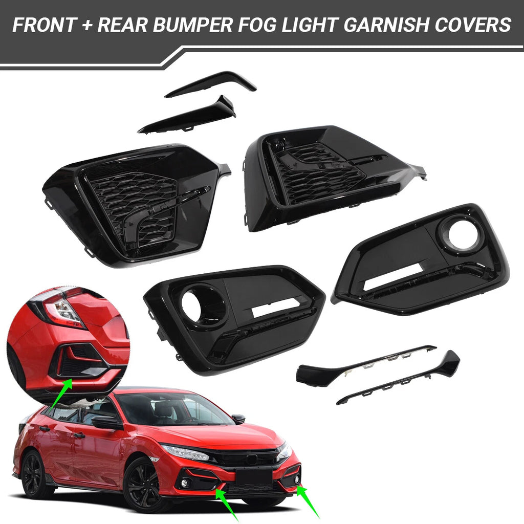 Fog Light Garnish Covers for Honda Civic FK7 Hatchback (2017–2021)