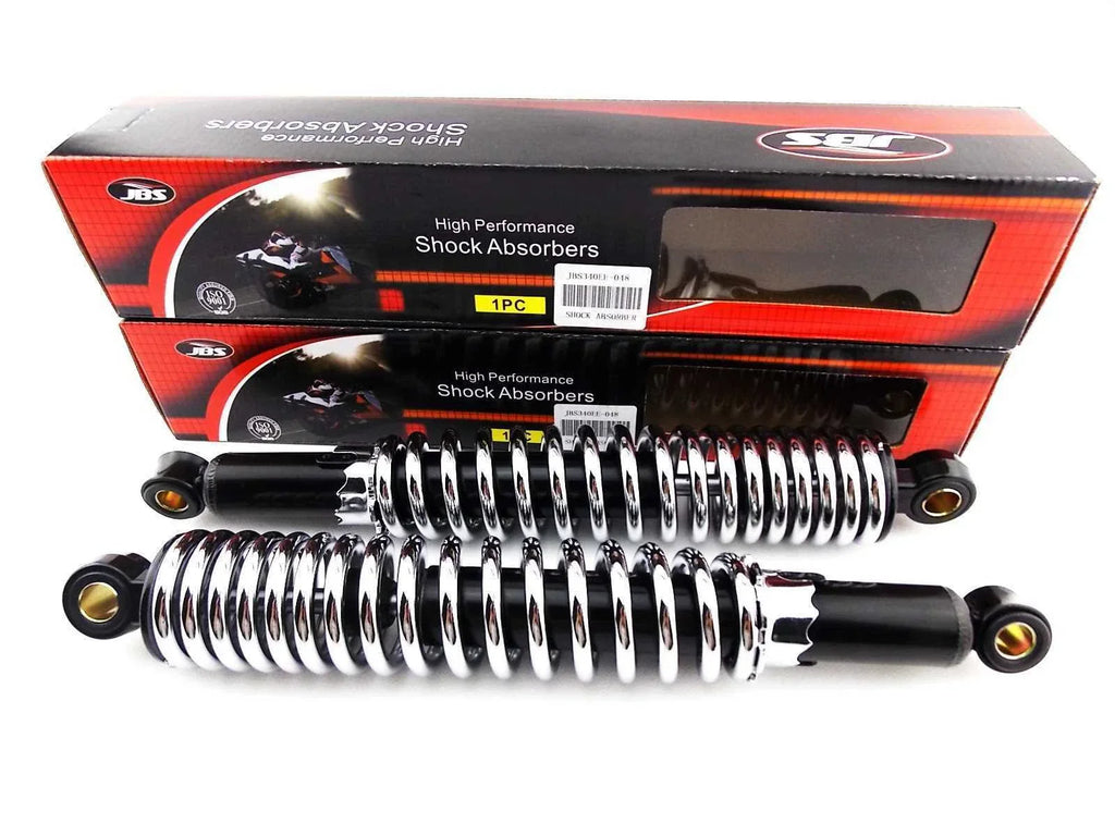 340mm JBS Black/Chrome Rear Shock Absorbers for BMW R60/6 (1974-1976)