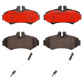 Set of 4 Rear Ceramic Disc Brake Pads with 2 Sensors for Mercedes W463 G-Class (2019–2023)