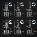 2X H4 LED Headlight Bulbs for NOVSIGHT (80000LM, 6500K, 240W)
