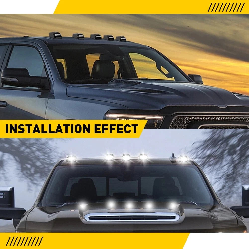 5PCS LED Solar Powered Cab Roof Lights for Pickup Truck (EPY)