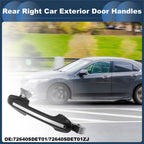 Rear Right Door Handle No. 72640SDET01 for Honda Accord  Silver Tone