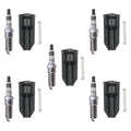 NGK 5 Ruthenium HX Spark Plugs & Denso Coil Boots Kit for Canyon Colorado (2015–2023)