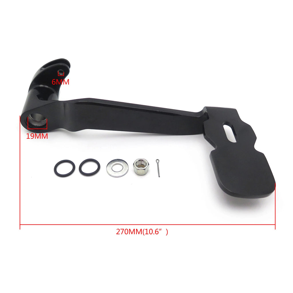 Gloss Black Extended Brake Pedal for Harley Touring Trike (2014–2019)