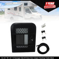Passenger Side RV Entry Door for Teardrop Trailer (26" W × 32" H) Black