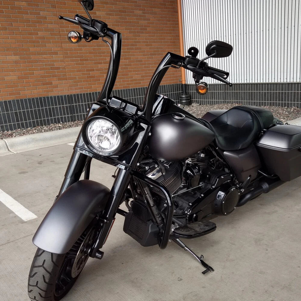 12" Rise 2" Ape Hanger Handlebar for Harley Dyna FLST FXST Sportster XL