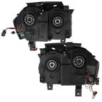 Set of 2 Black Headlights for Jeep Grand Cherokee (2008–2010)