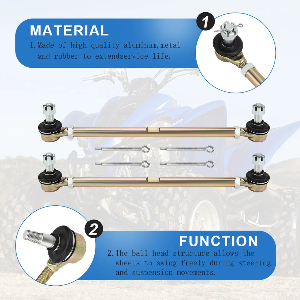 Tie Rod Ends Assembly for Yamaha Warrior 350 YFM350X (1987–2004) 1UY-23841-01-00