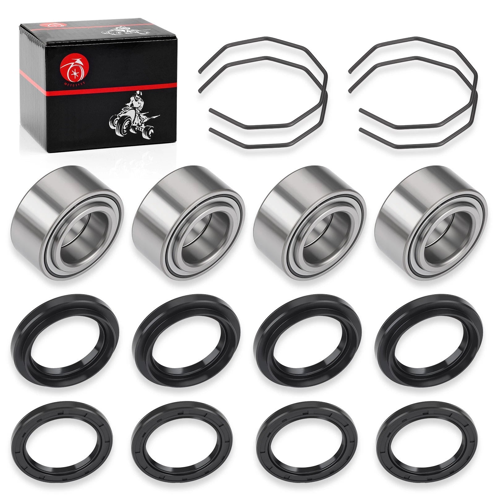 Wheel Bearings & Seals Kit for Arctic Cat 250 300 400 500 (1998–2004)
