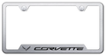 Brushed License Plate Frame Licensed for Chevrolet Corvette C7 (2014–2019)