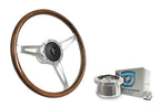 Polished Walnut Steering Wheel with Horn for 1979–1982 Ford Mustang