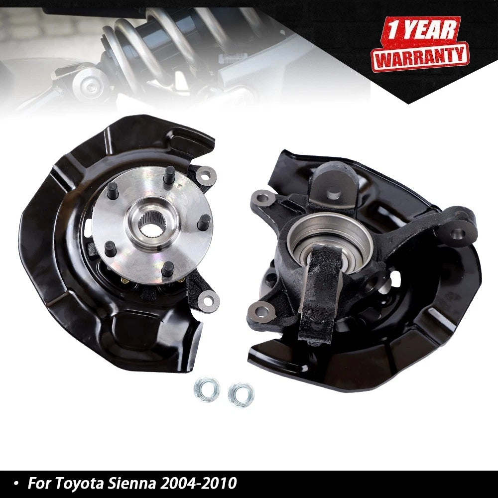 Front Steering Knuckle & Wheel Hub Bearing for Toyota Sienna (2009)