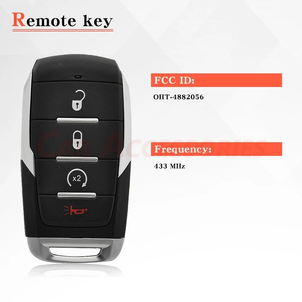Smart Keyless Remote Key Fob for RAM 1500 (2019–2022) OHT-4882056 4BTN