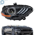Black Projector LED Headlight for Ford Mustang (2018–2020)