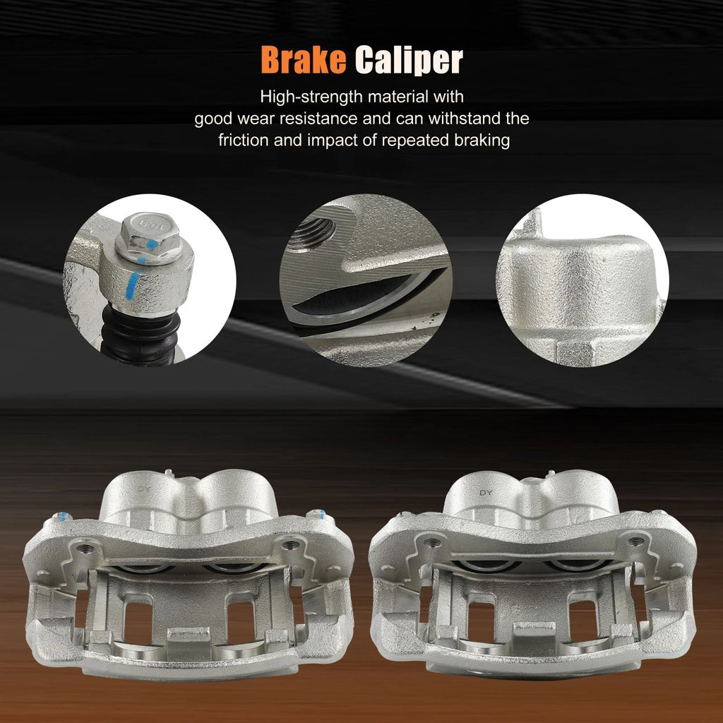 Front Pair Brake Calipers w/ Bracket for Hyundai Santa Fe (2001–2006)