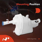 Windshield Washer Reservoir with Cap for Kia Forte (2010-2018)