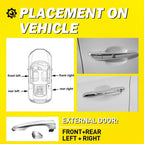 Set of 4 Chrome Exterior Door Handles for Hyundai Tucson (2016–2021)