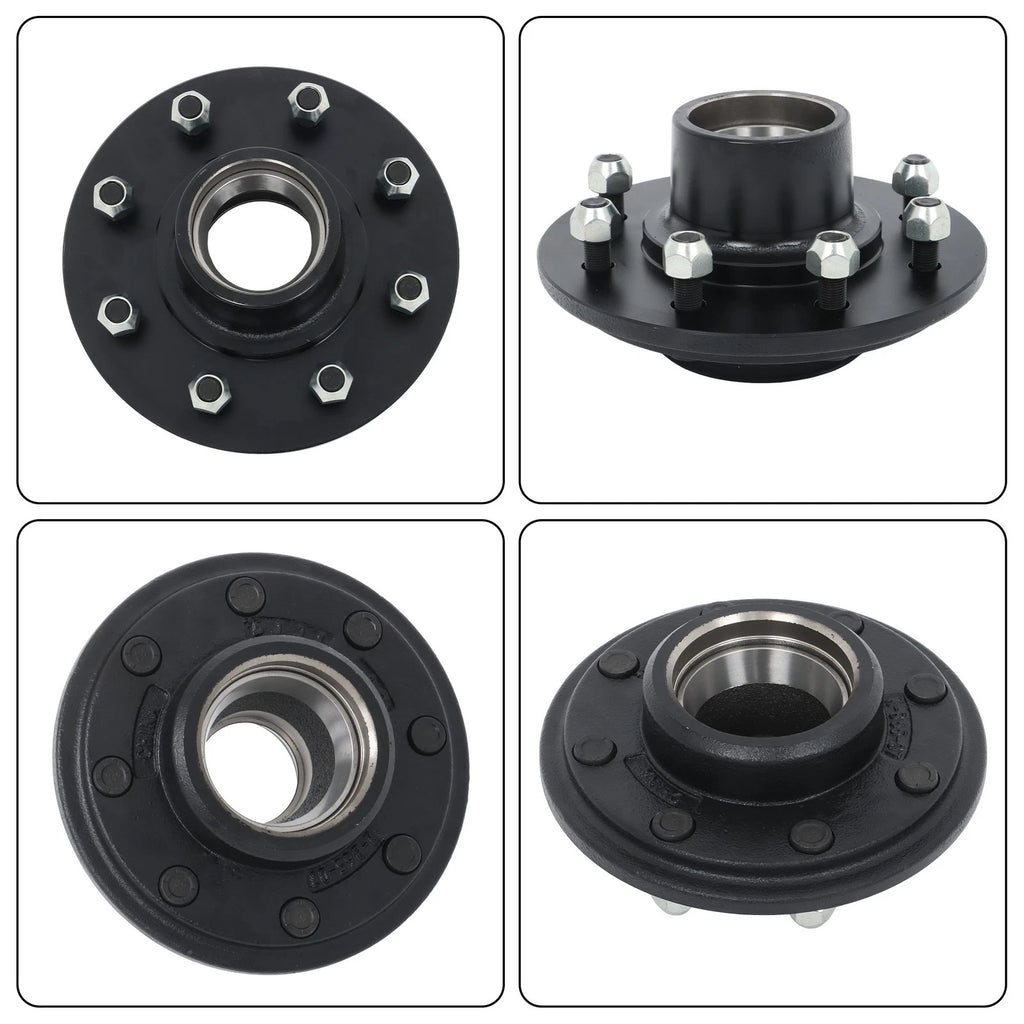 Set of 2 Trailer Idler Hub Kits for 8 Lug (6.5" Bolt)