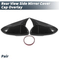 Pair Rearview Mirror Cover Overlay Black Carbon Fiber for Honda Accord (2018–2020) 634149921065