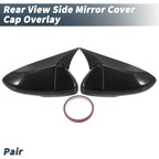 Pair Rearview Mirror Cover Overlay Black Carbon Fiber for Honda Accord (2018–2020) 634149921065