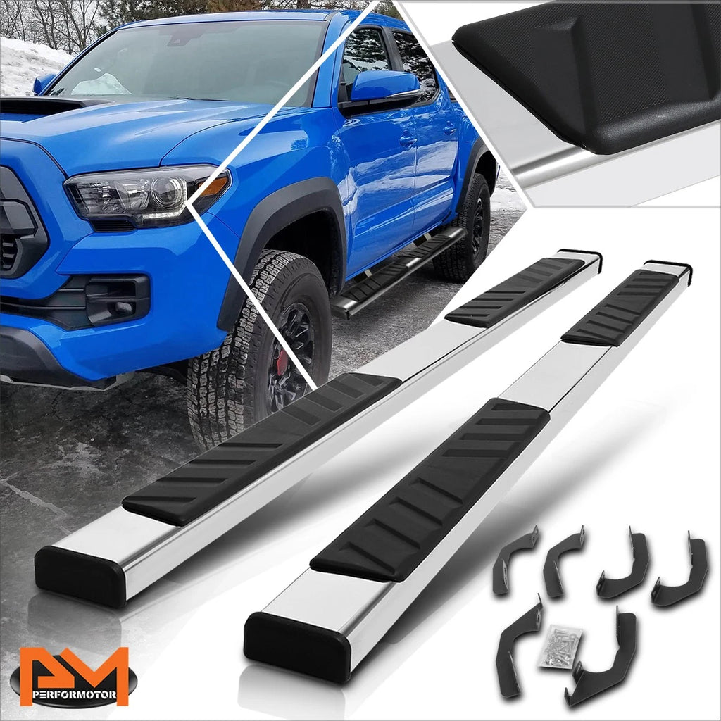 Set of 2 Chrome Side Step Nerf Bars for Tacoma Double Cab (2005–2022)