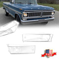 Pair Clear Front Turn Signal Light Lenses for Ford F100 F250 F350 (1970–1972)