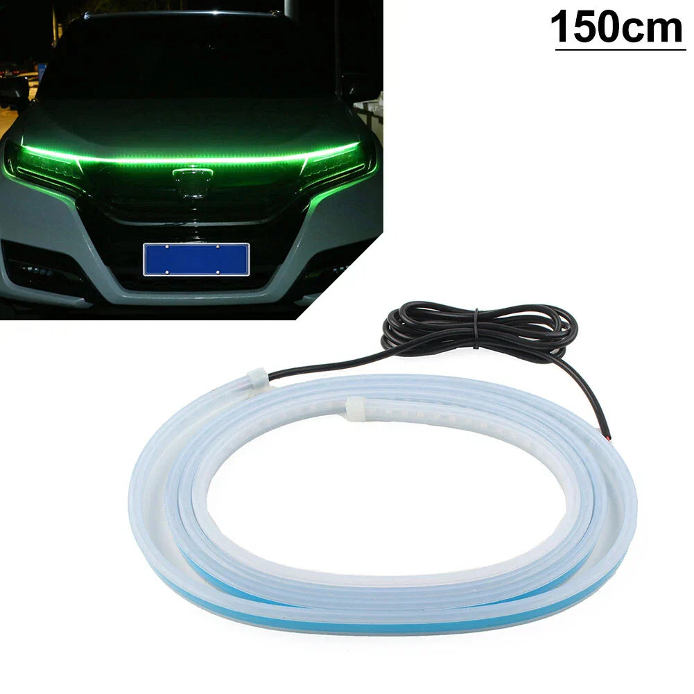 150CM LED Daytime Running Light Strip for Car Hood Atmosphere Lamp