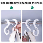 Set of 8 Clear Plastic S Hooks for Kitchen and Bath Organization