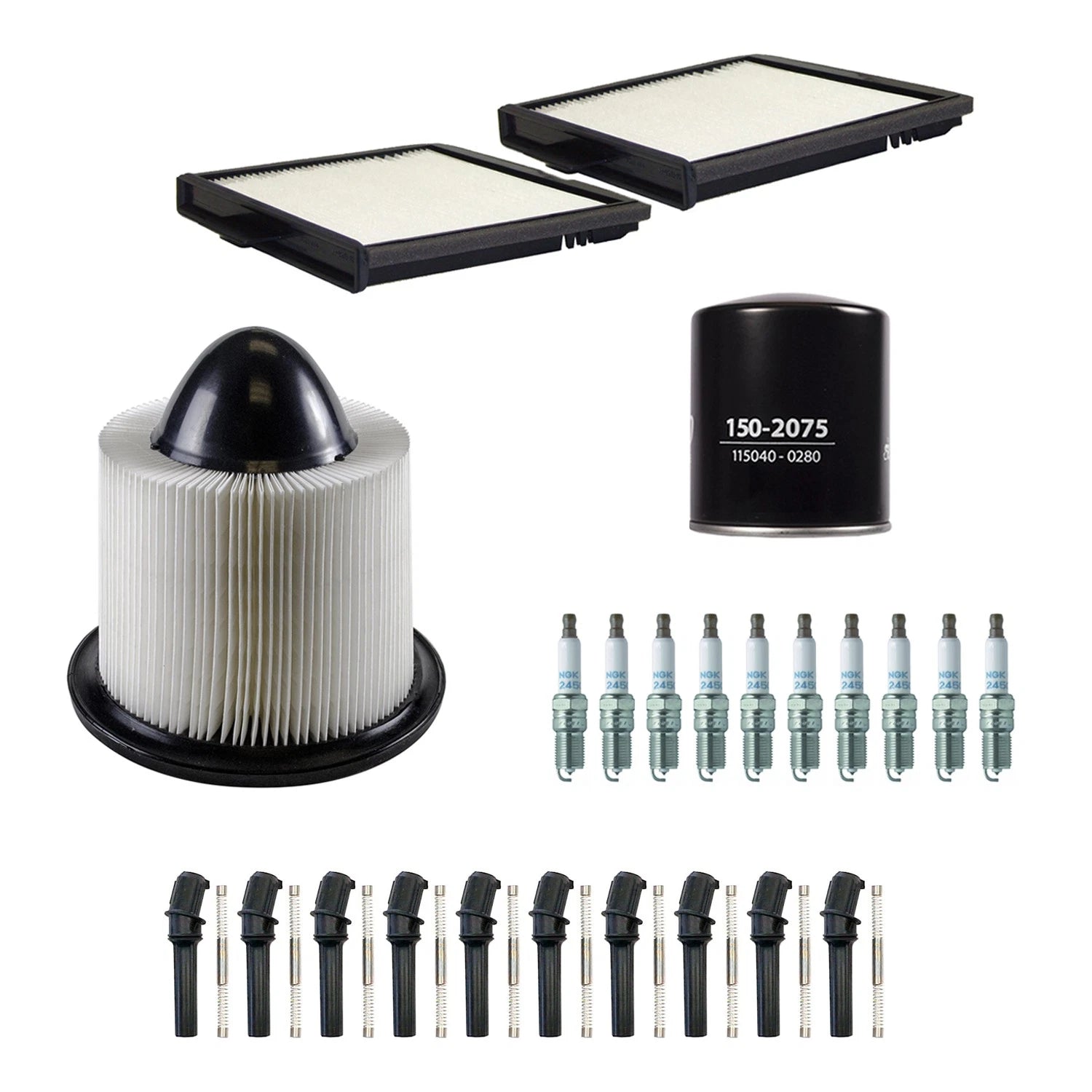 Denso Tune Up Kit & NGK 10 Spark Plugs for Ford F-250 F-350 (2000–2003)