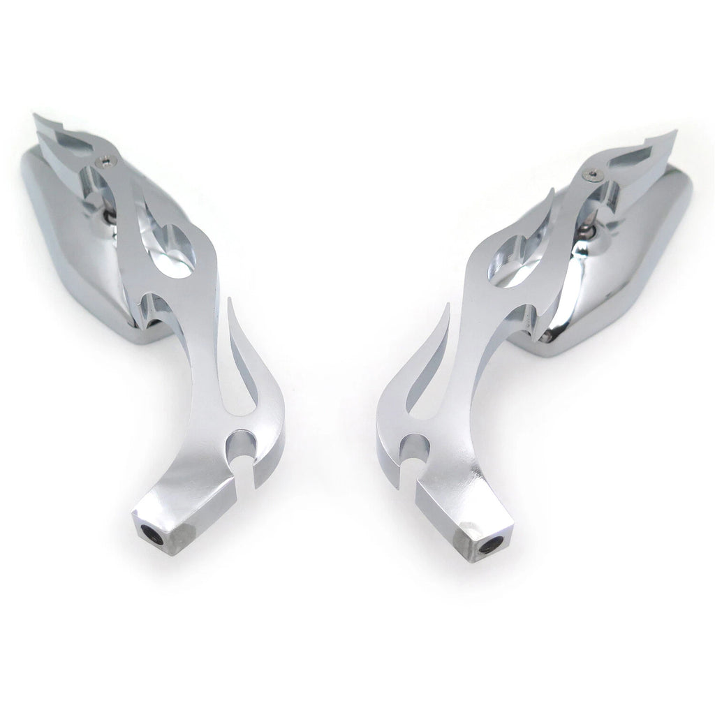 Custom Chrome Mirrors for Honda Kawasaki Suzuki Cruiser Bike (All Years)