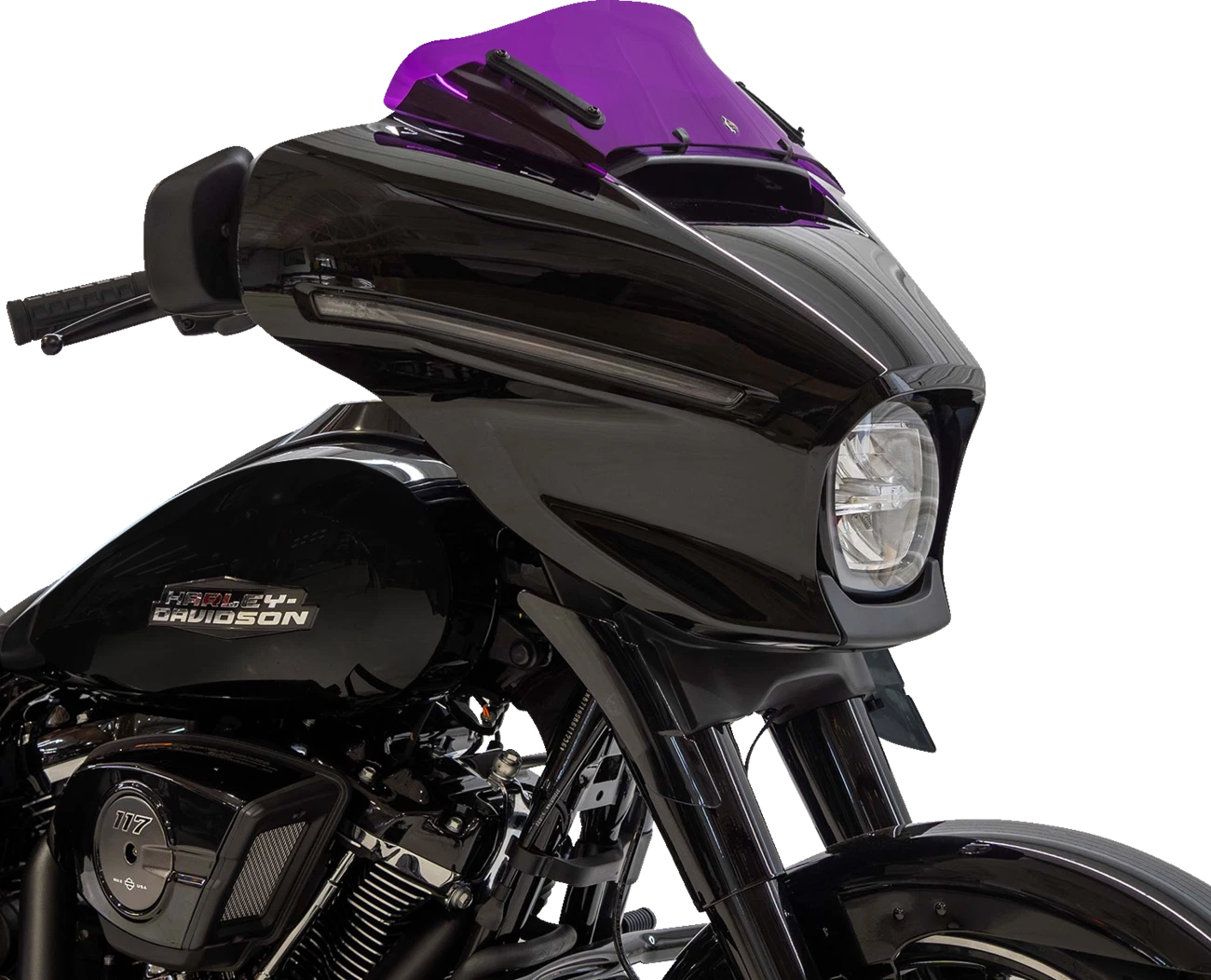 Klock Werks Kolor Flare Windshield 6.5" for FLHX (2014–2023) - Purple KWW-01-0746