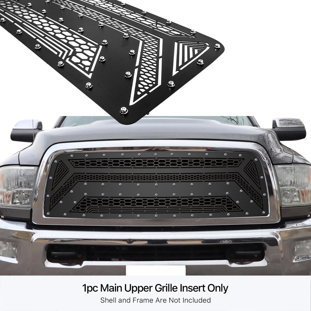 Upper Stainless Black Laser Cut Grille Insert for Dodge Ram 2500/3500 (2010-2012)