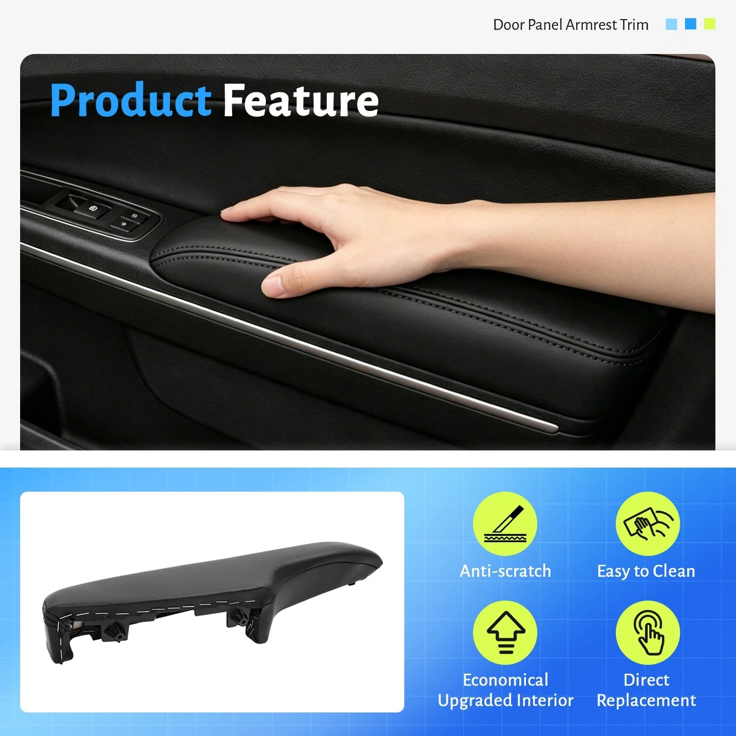 Front Passenger Side Door Panel Armrest for Chrysler 300 Dodge Charger (2011–2023)