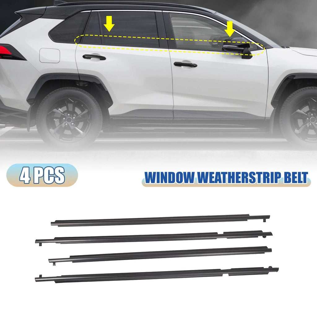 Set of 4 Window Seal Weatherstrip Trim for Toyota RAV4 (2009–2012)