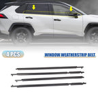 Set of 4 Window Seal Weatherstrip Trim for Toyota RAV4 (2009–2012)